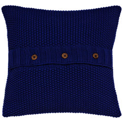 Joules Moss Stitch Cushion, Deep Blue
